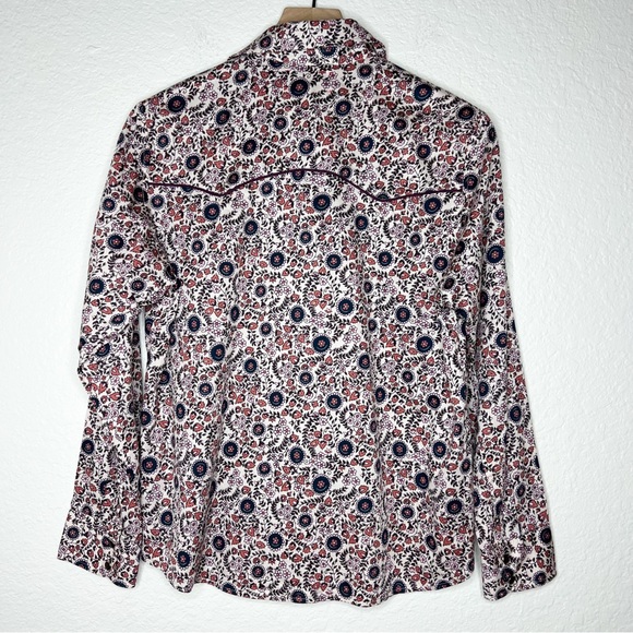 Xirena Sierra Shirt Ivory Blossom Floral Snap Front Western Style size XS - Picture 5 of 8